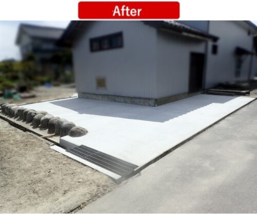 納屋通路土間コン　After