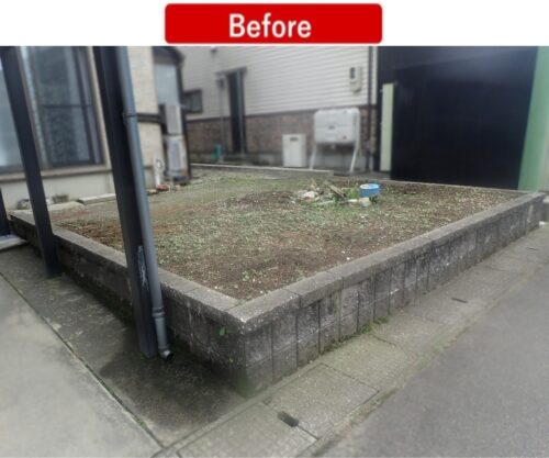 宅地擁壁土間コン　Before
